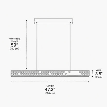 Aura K9 Crystal Linear Chandelier