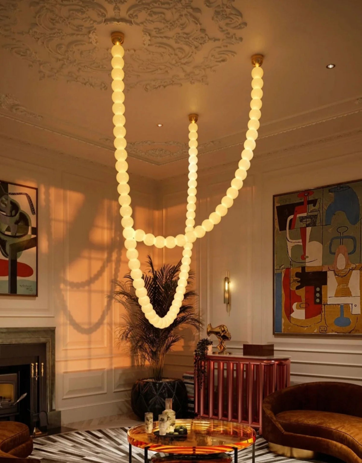 Halti Necklace Acrylic Chandelier