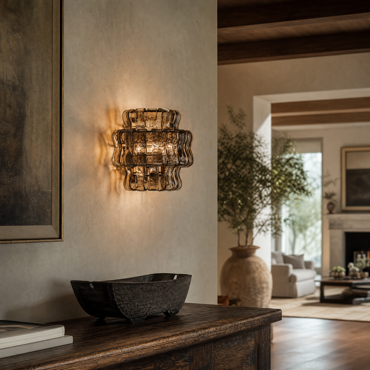 Wall Sconce in a dining room