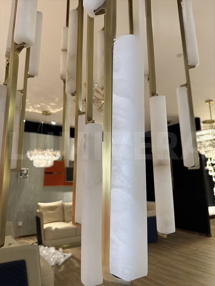 Audocon Alabaster Round Chandelier