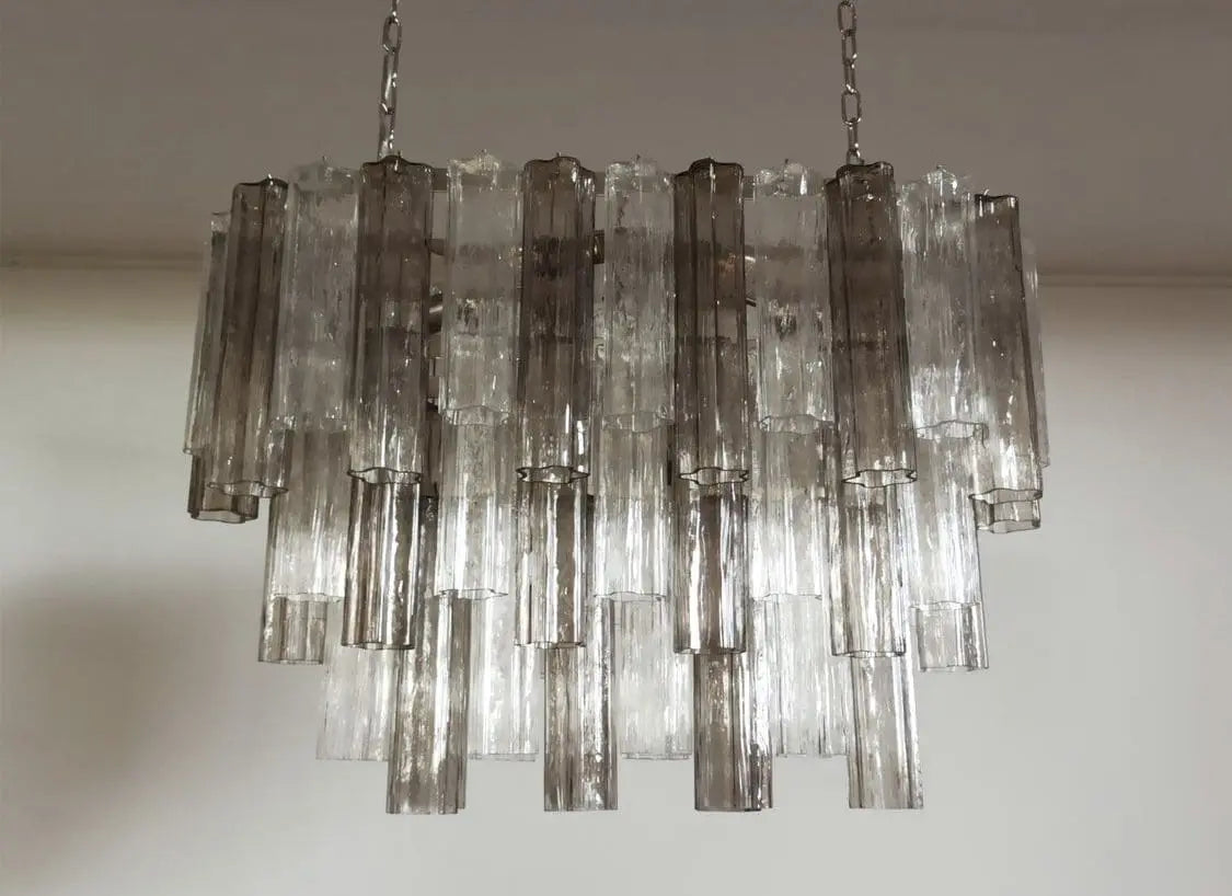 Murano Glass Chandelier – Smoked/Transparent