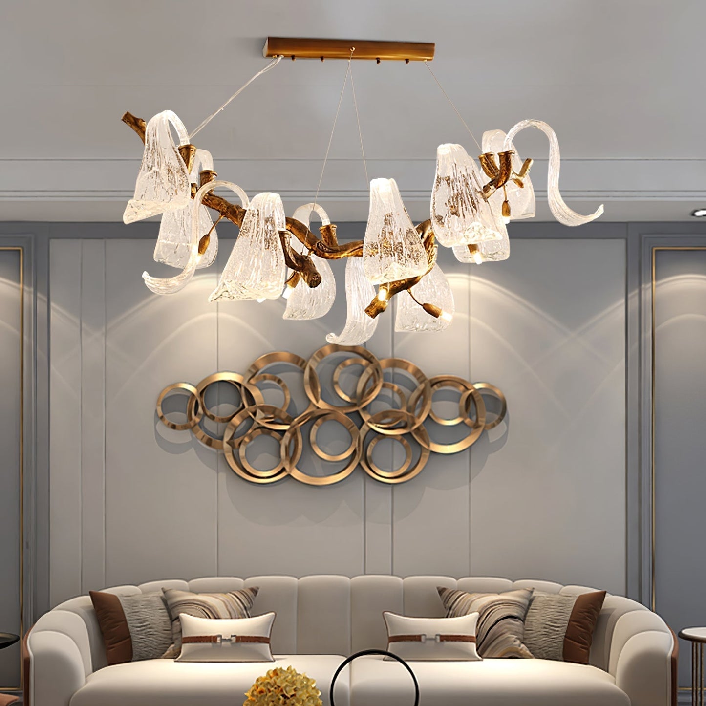 Icarus Wings Horizontal Branch Chandelier