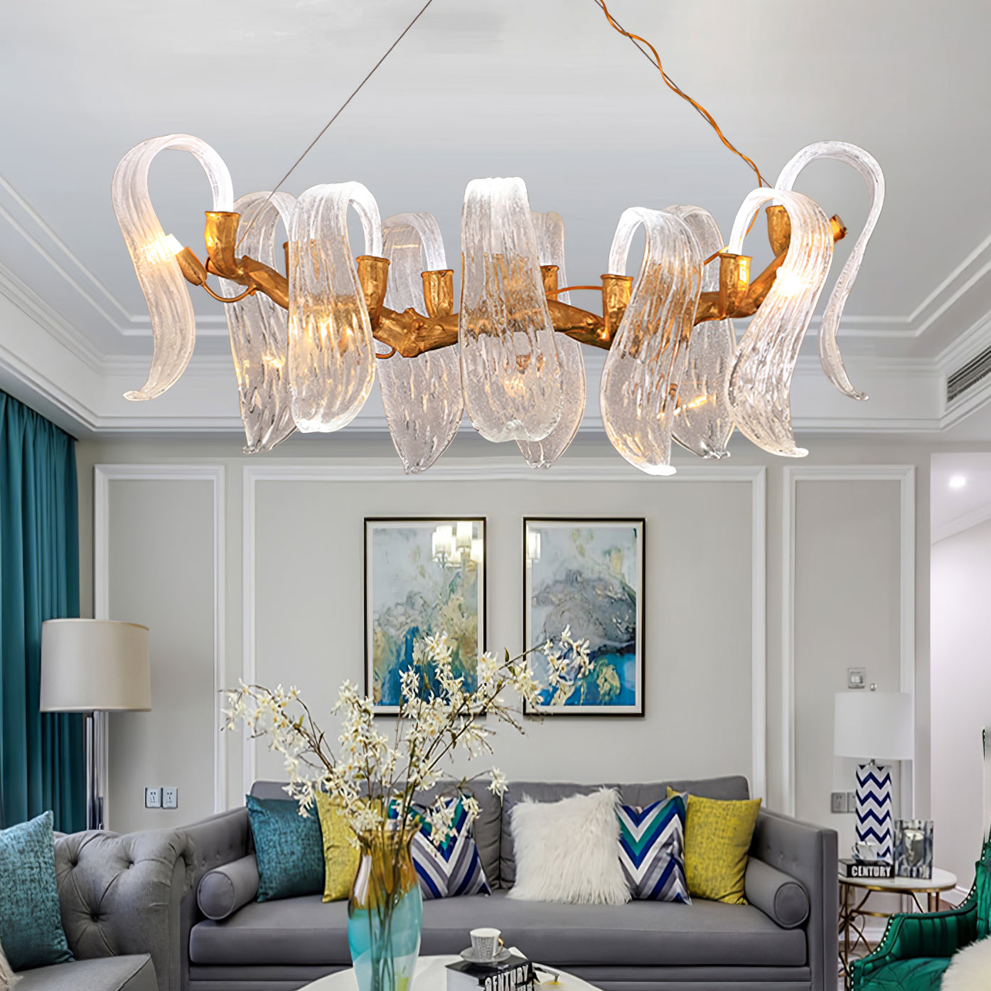 Icarus Wings Horizontal Branch Chandelier