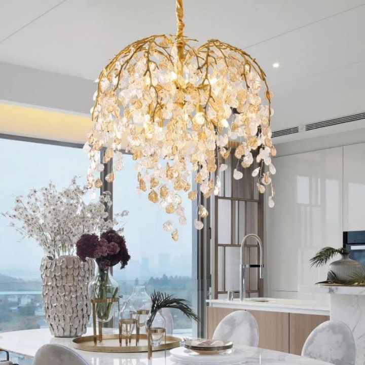 TLL Idyllic Glass Leaves Chandelier