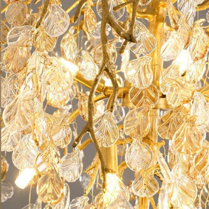TLL Idyllic Glass Leaves Chandelier