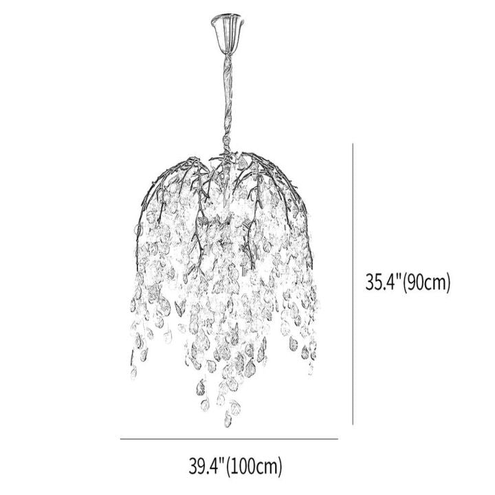 TLL Idyllic Glass Leaves Chandelier