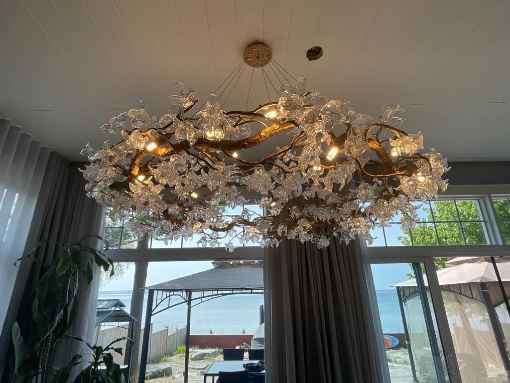 TLL Branch Petal Crystal Round Chandelier