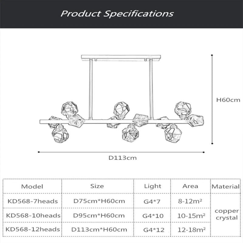 TLL Nicole Crystal Linear Chandelier