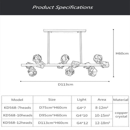 TLL Nicole Crystal Linear Chandelier