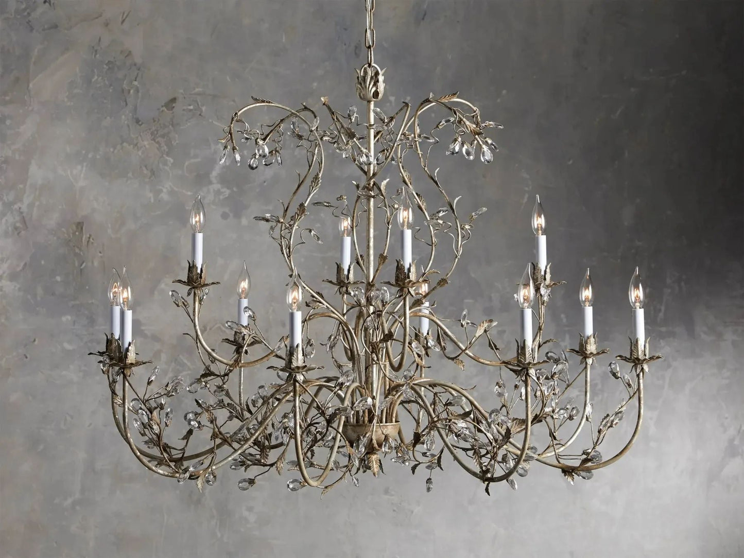 Kalie Crystal 12 Lights Pendant Chandelier 46"