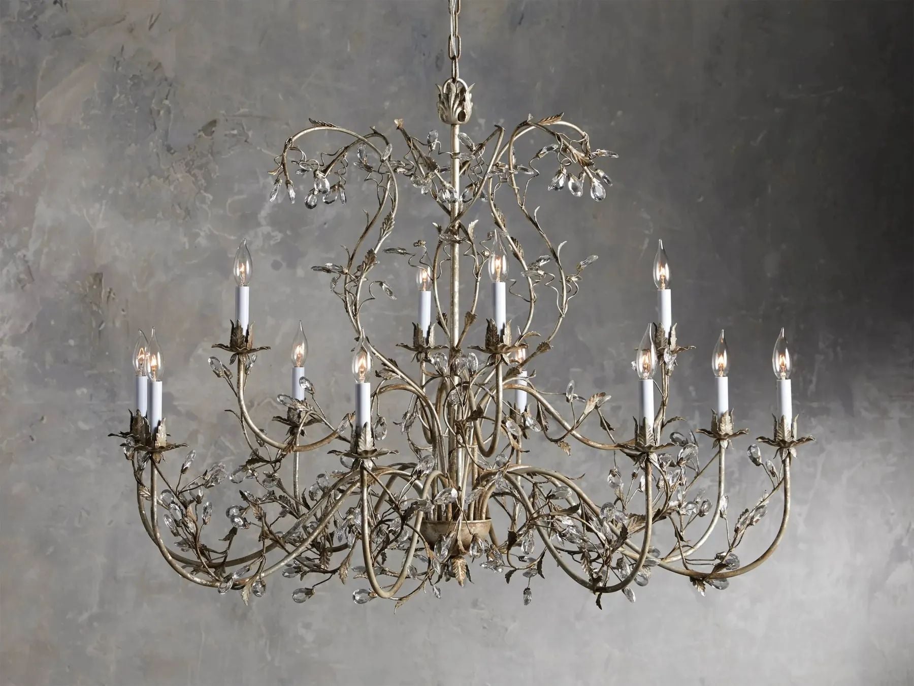 Kalie Crystal 12 Lights Pendant Chandelier 46"