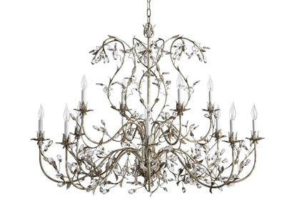 Kalie Crystal 12 Lights Pendant Chandelier 46"