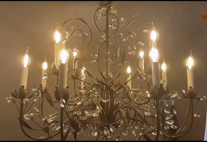 Kalie Crystal 12 Lights Pendant Chandelier 46"