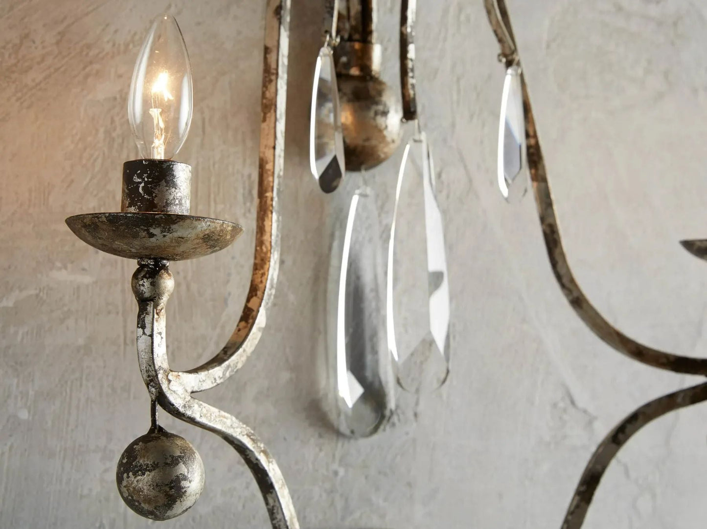 Kalie Crystal 2 Lights Wall Sconce