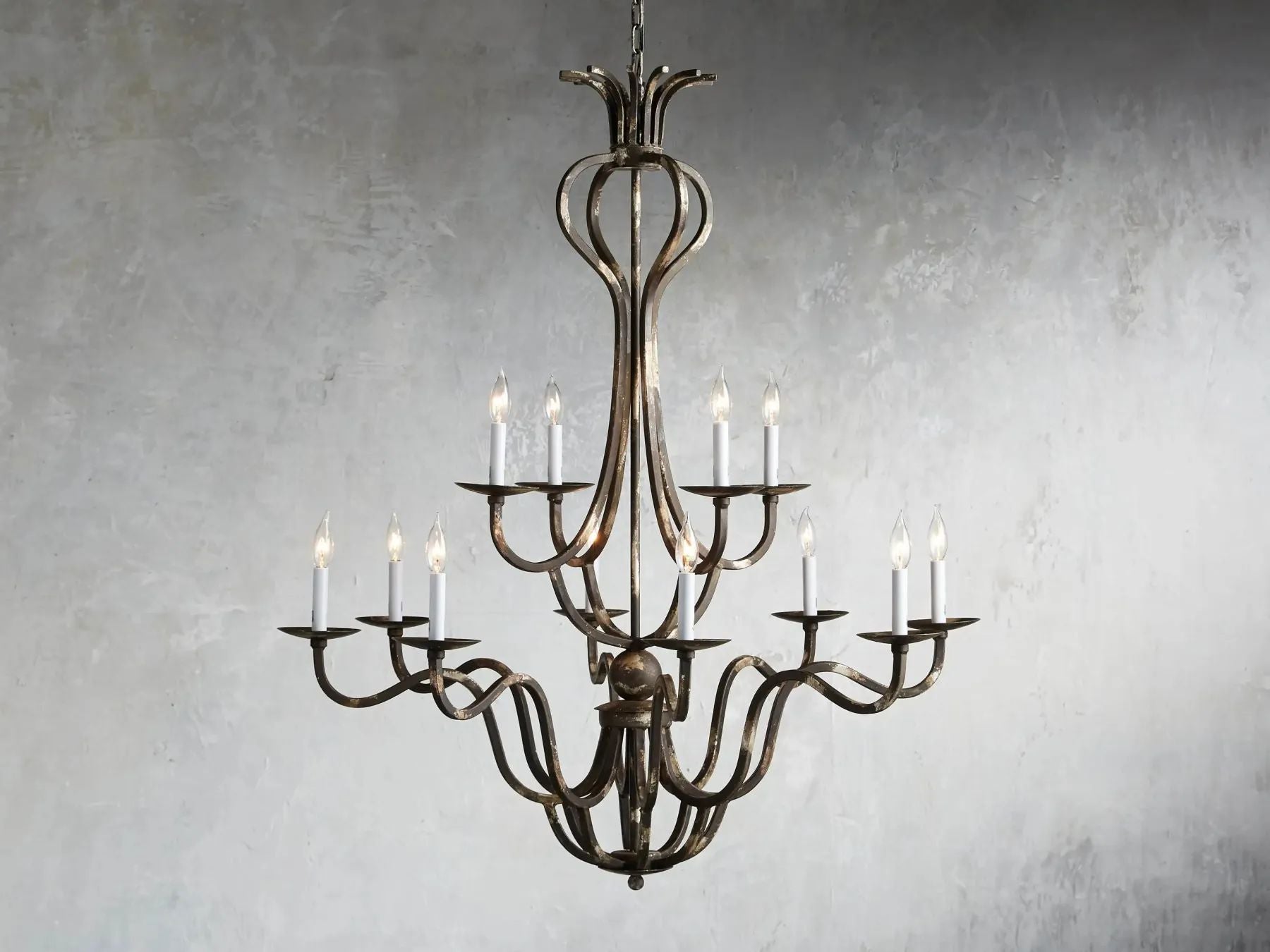Kalie Crystal 12 Lights Pendant Chandelier 42"