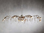Kalie Crystal Rectangular Chandelier 61" 71“ - Silver