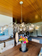Kalie Crystal Rectangular Chandelier 61" 71“ - Silver