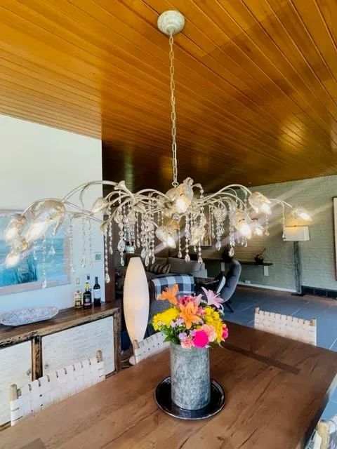 Kalie Crystal Rectangular Chandelier 61" 71“ - Silver
