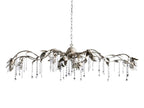 Kalie Crystal Rectangular Chandelier 61" 71“ - Silver