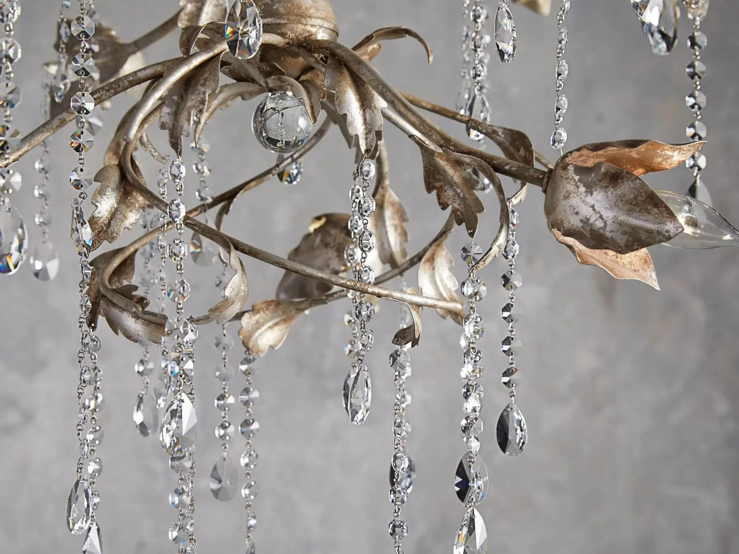 Kalie Crystal Round Chandelier 40" D- Silver