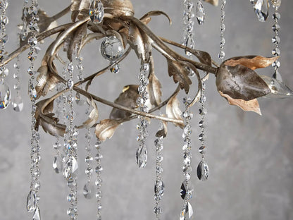 Kalie Crystal Round Chandelier 40" D- Silver