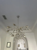 Kalie Crystal Round Chandelier 40" D- Silver