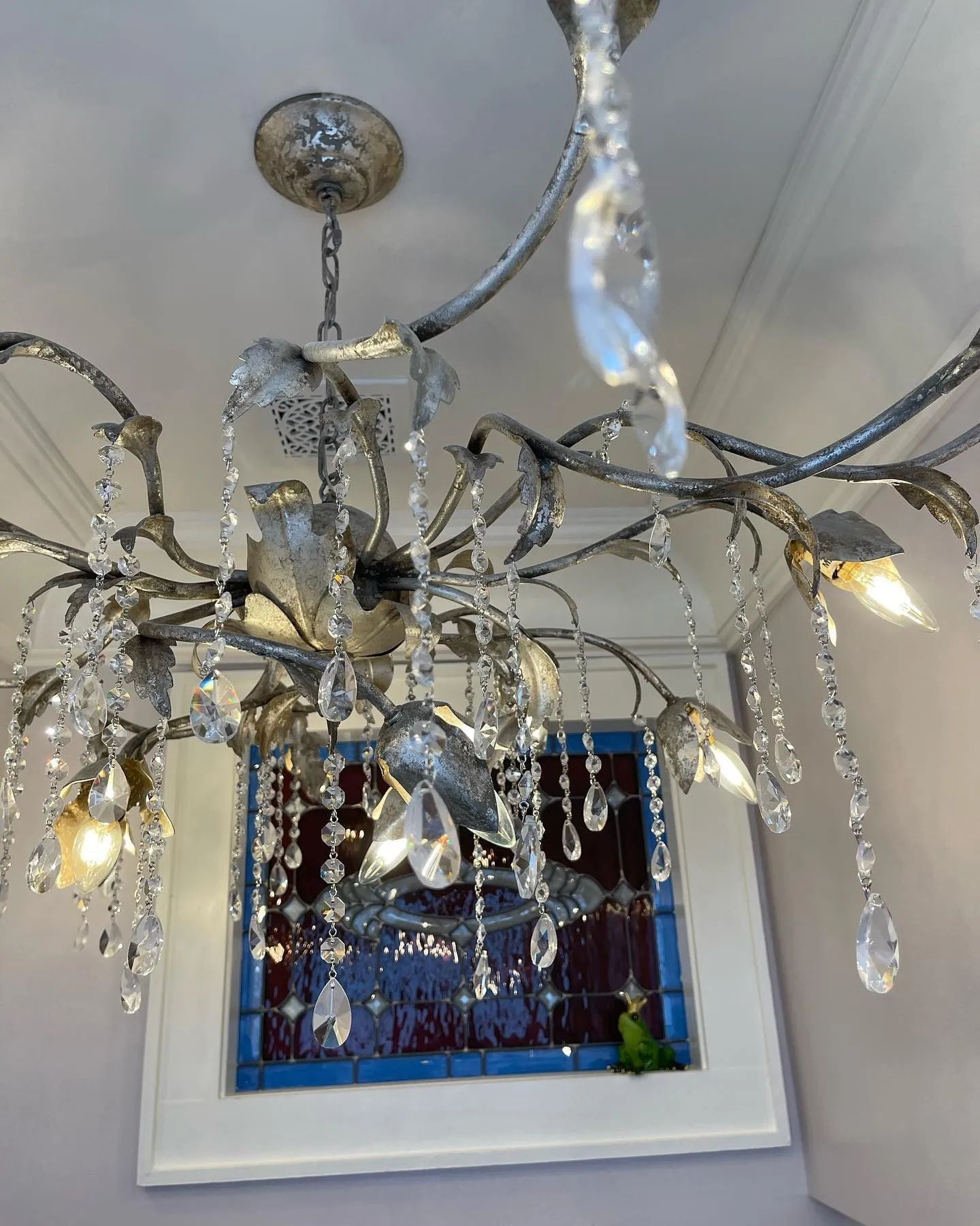 Kalie Crystal Round Chandelier 40" D- Silver