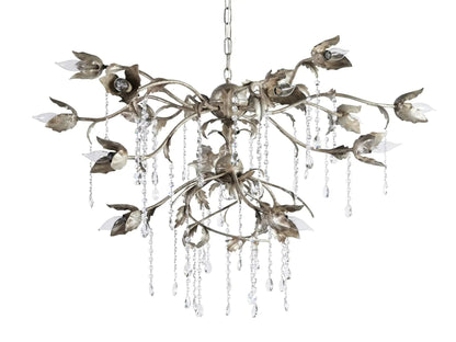 Kalie Crystal Round Chandelier 40" D- Silver