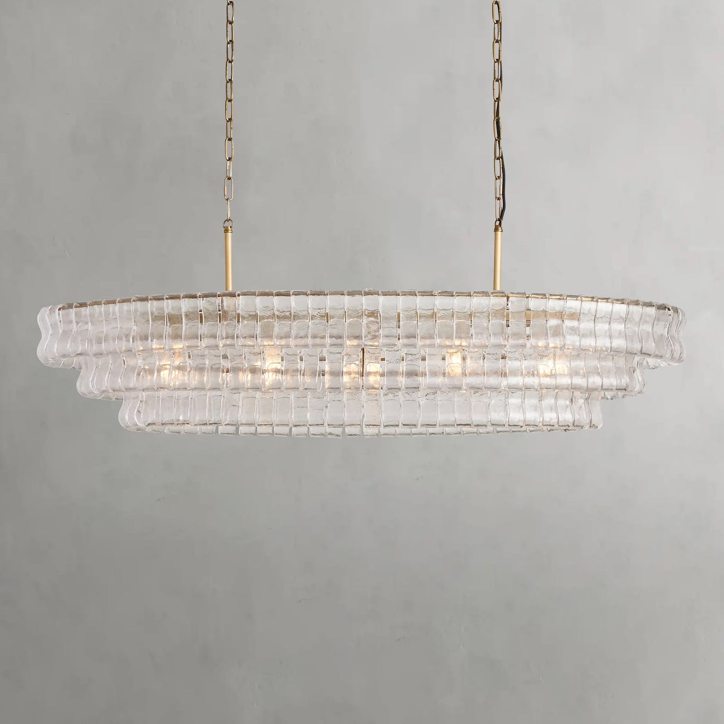 Ghiaccio Clear Class Oval Chandelier