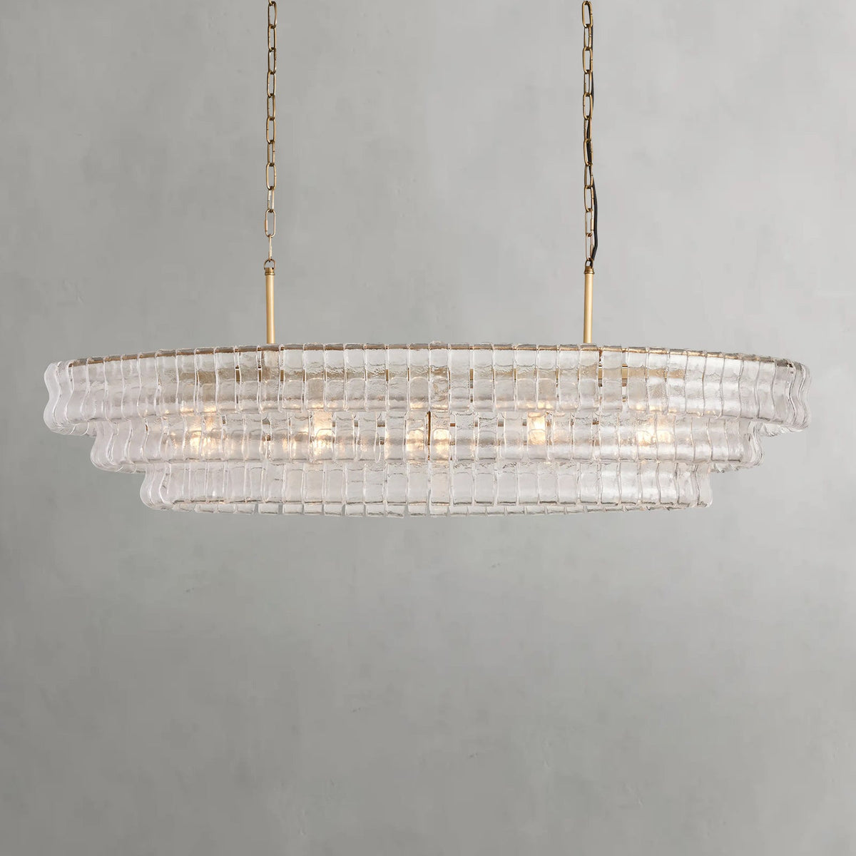 Ghiaccio Clear Class Oval Chandelier