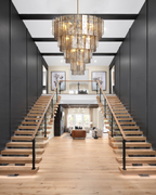 Lakkida Glass Tiered Gold Chandelier for Foyer, Living Room, Entryway