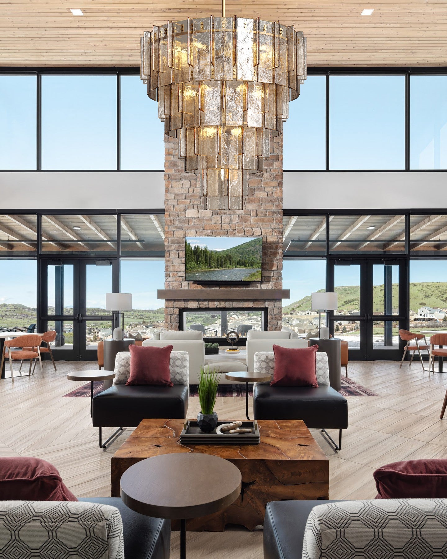 Lakkida Glass Tiered Gold Chandelier for Foyer, Living Room, Entryway