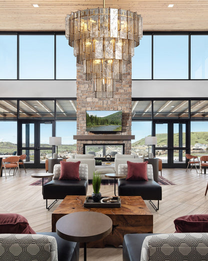 Lakkida Glass Tiered Gold Chandelier for Foyer, Living Room, Entryway