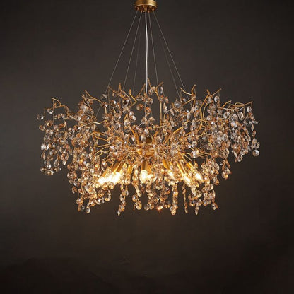 TLL Art Deco Modern Gold Chandelier Light Fixture