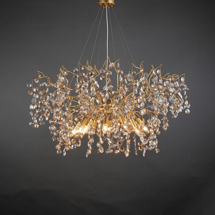 TLL Art Deco Modern Gold Chandelier Light Fixture