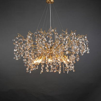 TLL Art Deco Modern Gold Chandelier Light Fixture