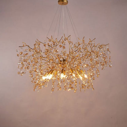 TLL Art Deco Modern Gold Chandelier Light Fixture