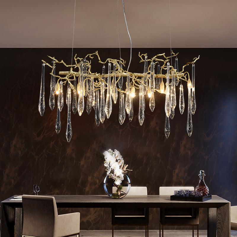 TLL Teardrop Large Teardrop Modern Branch Chandelier