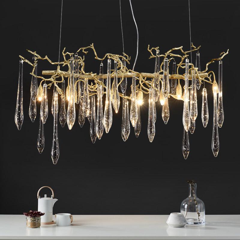TLL Teardrop Large Teardrop Modern Branch Chandelier