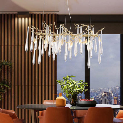 TLL Teardrop Large Teardrop Modern Branch Chandelier