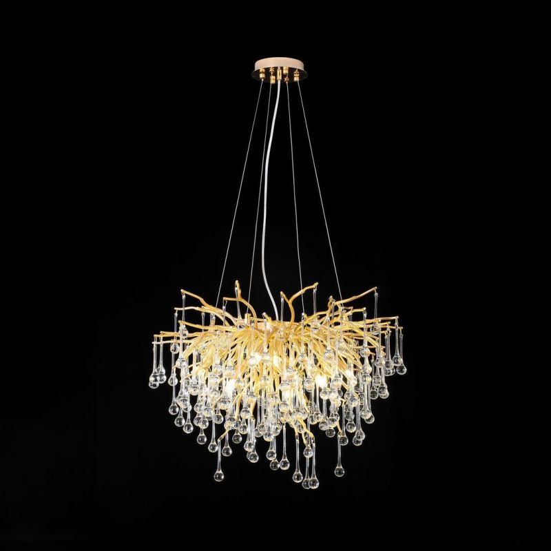 TLL Aqua Modern Crystal Tree Branch Chandelier 23.6" D