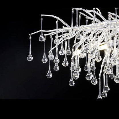 TLL Aqua Modern Crystal Tree Branch Chandelier 23.6" D