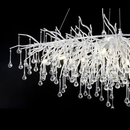 TLL Aqua Modern Tree Branch Crystal Chandelier 47.5" L