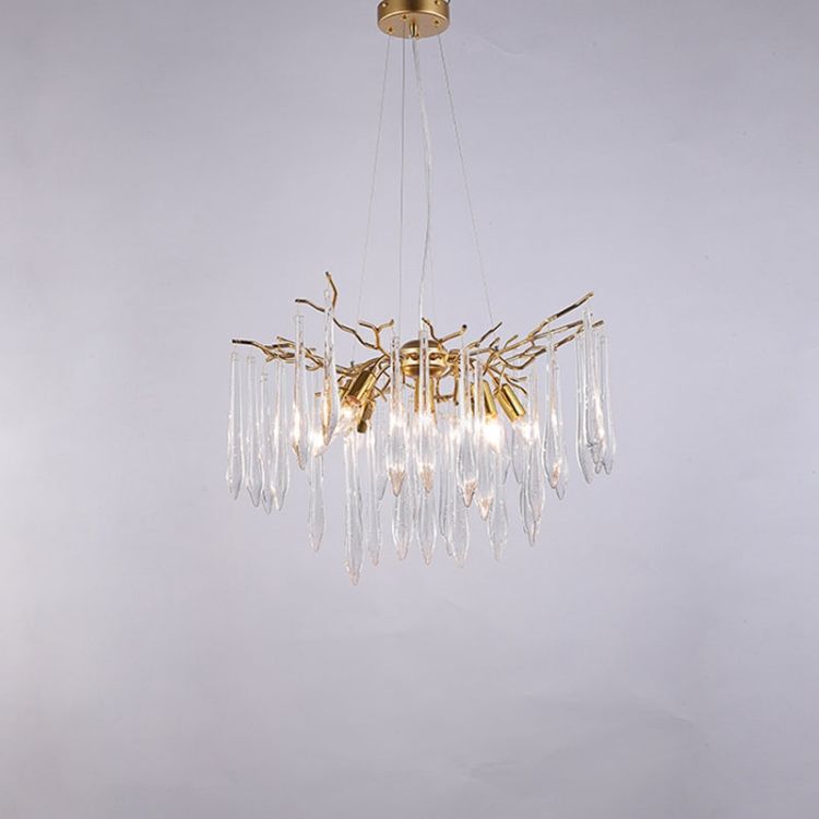 TLL Aqua Round Branch Living And Dining Chandelier