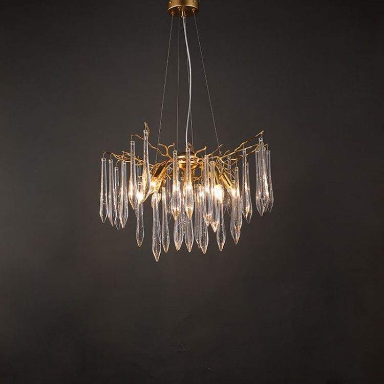 TLL Aqua Round Branch Living And Dining Chandelier