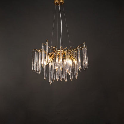 TLL Aqua Round Branch Living And Dining Chandelier