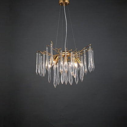 TLL Aqua Round Branch Living And Dining Chandelier
