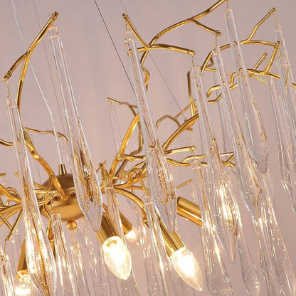 TLL Aqua Round Branch Living And Dining Chandelier