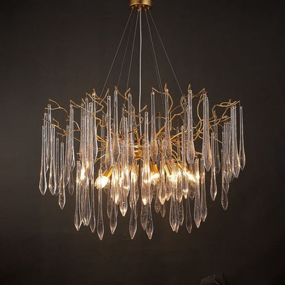 TLL Aqua Round Branch Living And Dining Chandelier