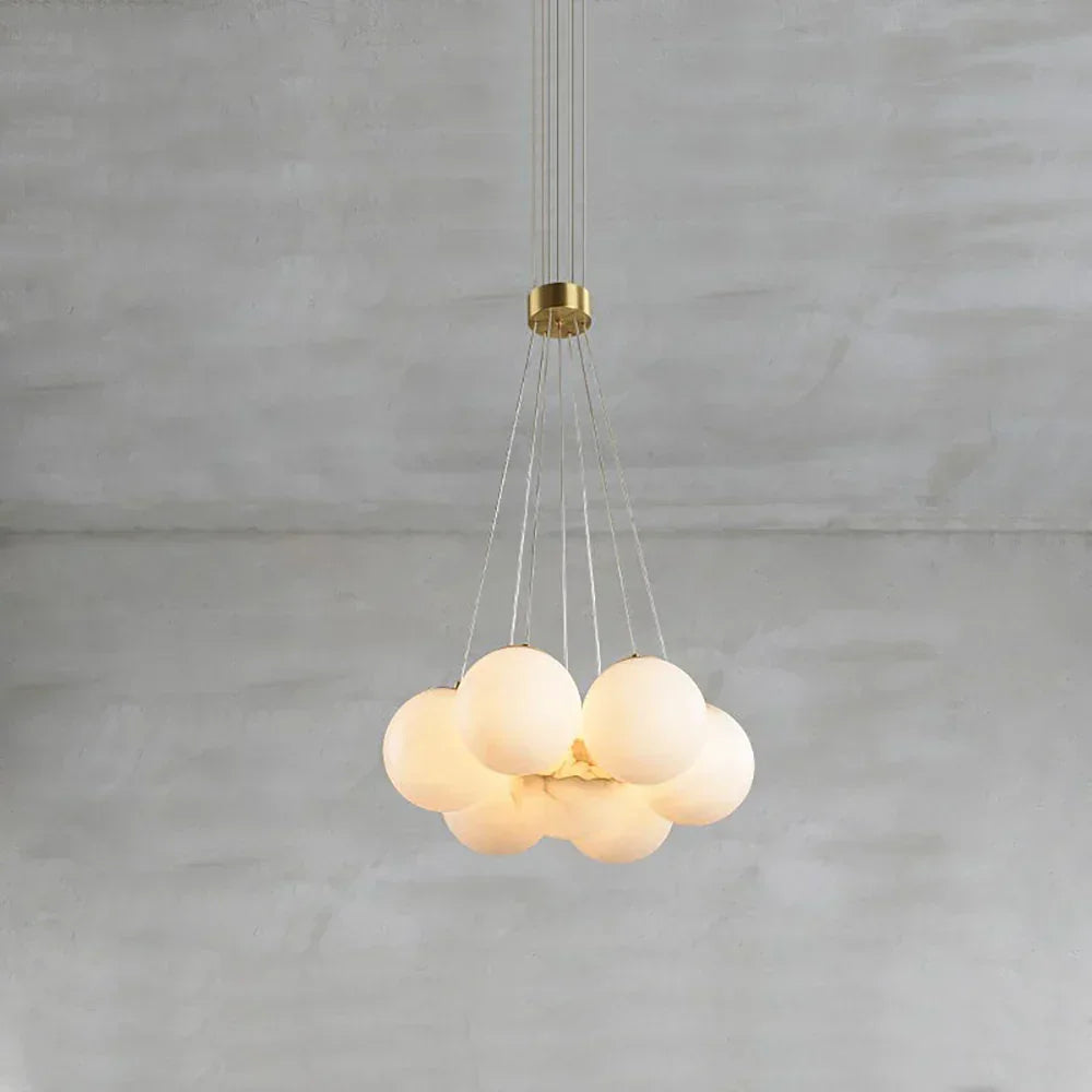 Lunar Alabaster Spherical Chandelier